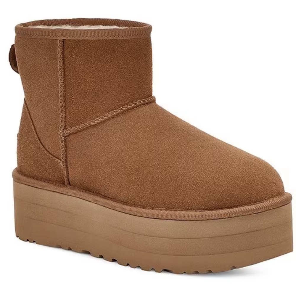 UGG Classic Mini Suede Platform Booties